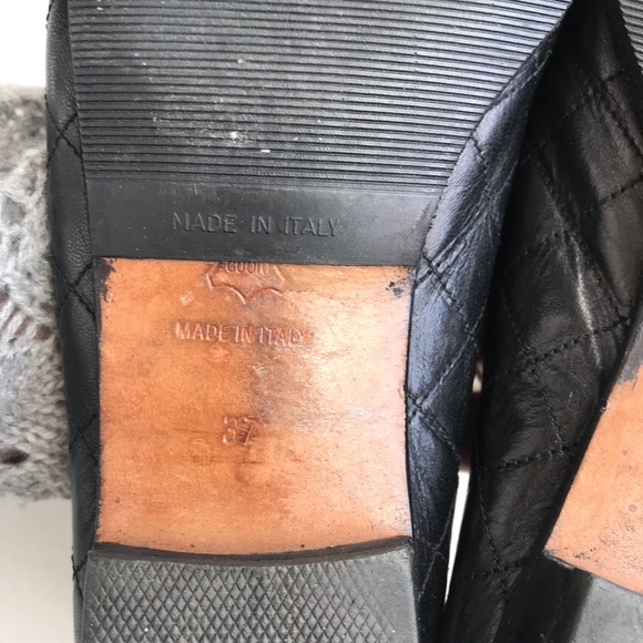 Quilted leather lambskin two tone Flat shoes 37 7 - Picture 7 of 8